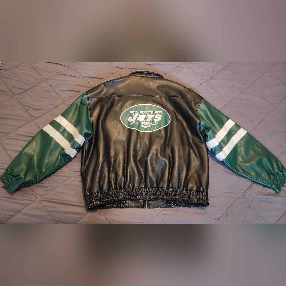 NFL New York Jets Faux Leather Jacket